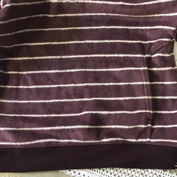 Toad & Co soft purple and white stripe pullover with front pocket, oversized - Picture 10 of 15